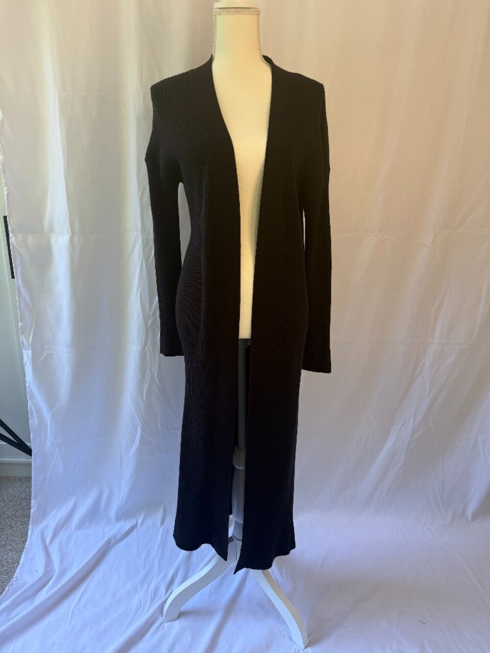 Sundays Black Ribbed Cardigan